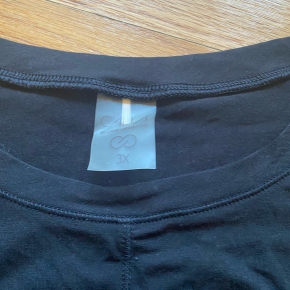 CALIA by Carrie underwood black cropped cinched front top 3 x - Picture 3 of 3